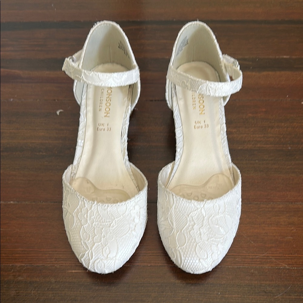 Girls Monsoon Elegant White Shoes